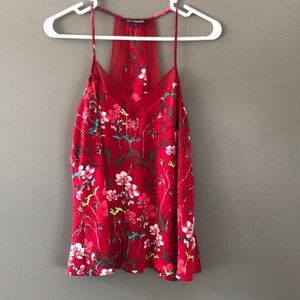 Floral racer back tank top small